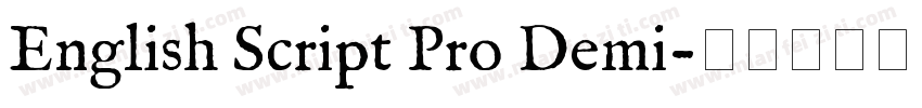English Script Pro Demi字体转换